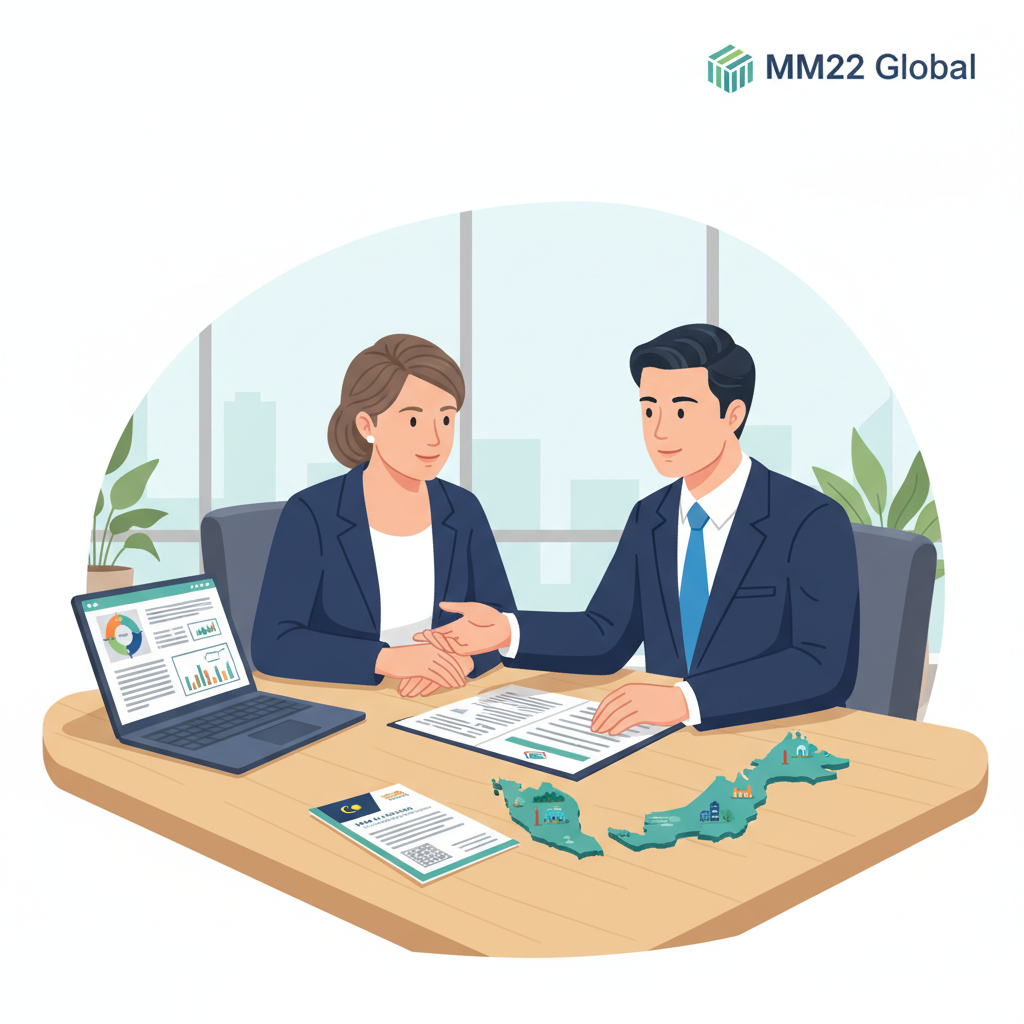 MM2H Global consultant assisting a client with their MM2H visa application in Malaysia.