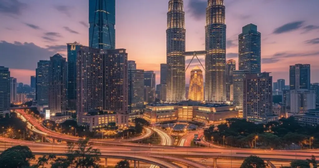 Kuala Lumpur cityscape representing a thriving MM2H Programme 'Plan B home' in Malaysia