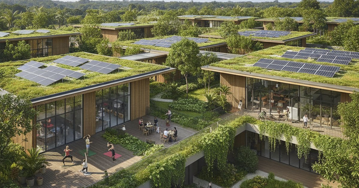 Eco-friendly residential complex in Malaysia, showcasing sustainable living for MM2H applicants