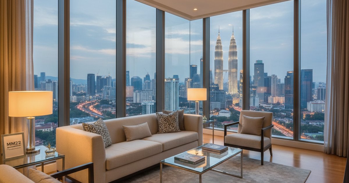 Luxury condominium with Kuala Lumpur skyline view, ideal for MM2H residents