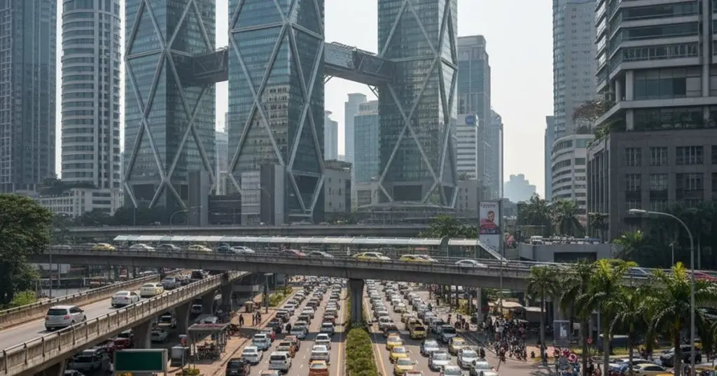 Kuala Lumpur traffic congestion, illustrating MM2H infrastructure strain