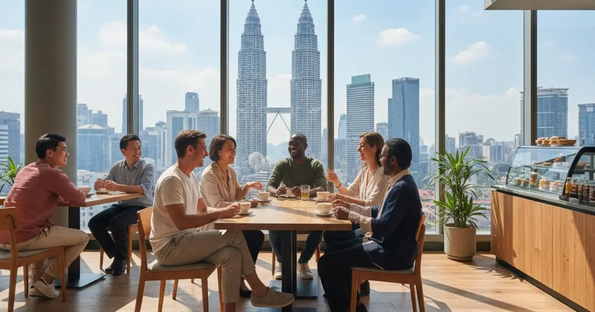 International residents discussing the MM2H Programme in Kuala Lumpur
