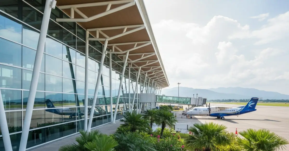 Regional airport terminal in Malaysia, symbolizing enhanced MM2H air connectivity
