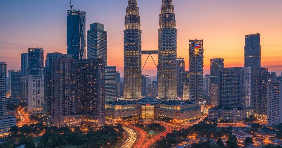 Kuala Lumpur skyline at dusk, symbolizing Malaysia's appeal for MM2H program