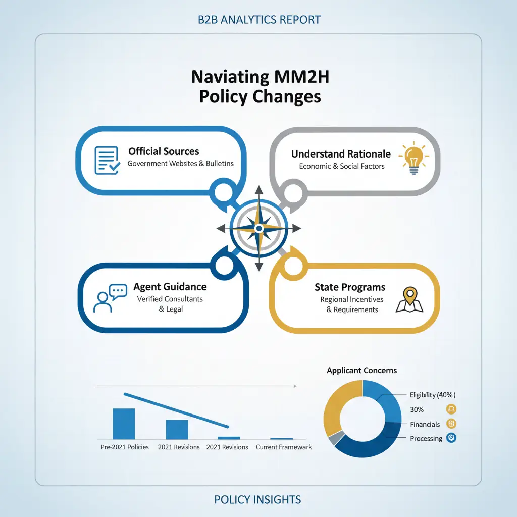 Infographic on navigating Malaysia My Second Home (MM2H) policy changes