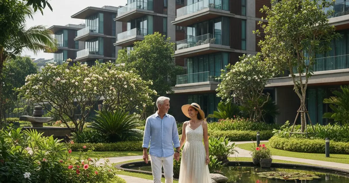 Retired couple enjoying a peaceful life in Malaysia, showcasing the long-term benefits of the MM2H program