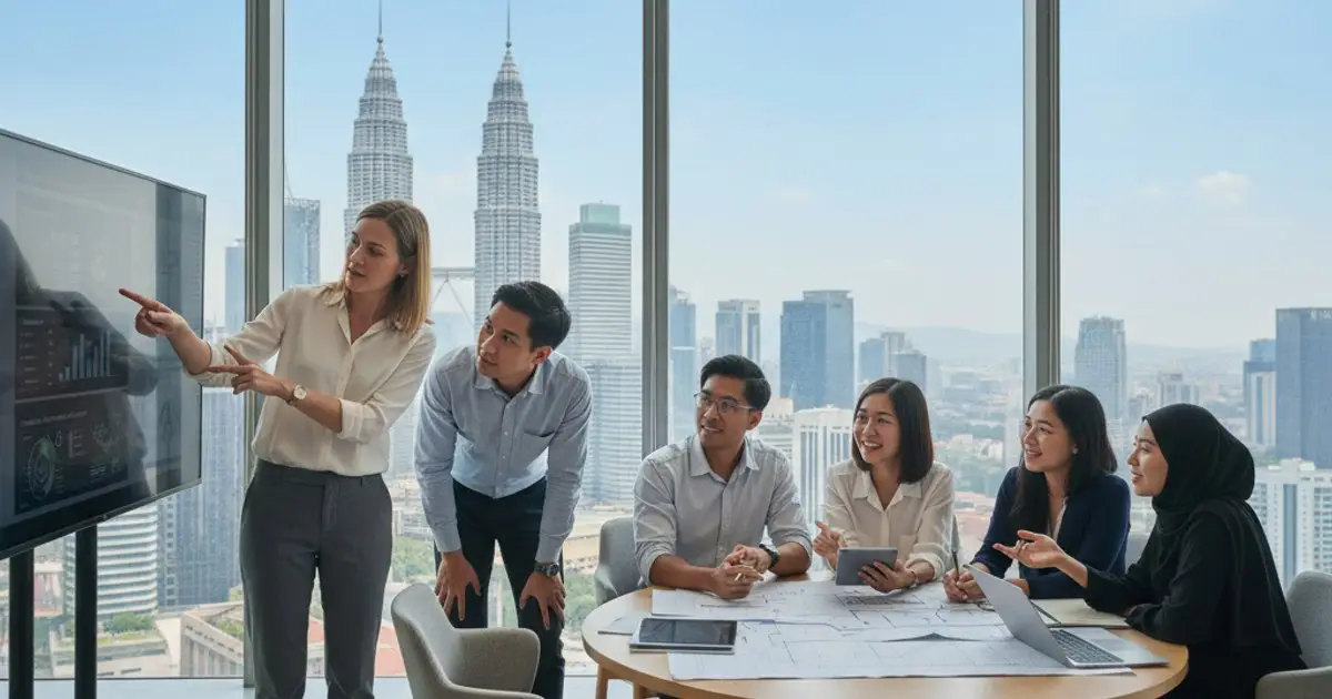 MM2H participants collaborating with Malaysian locals on skill development projects
