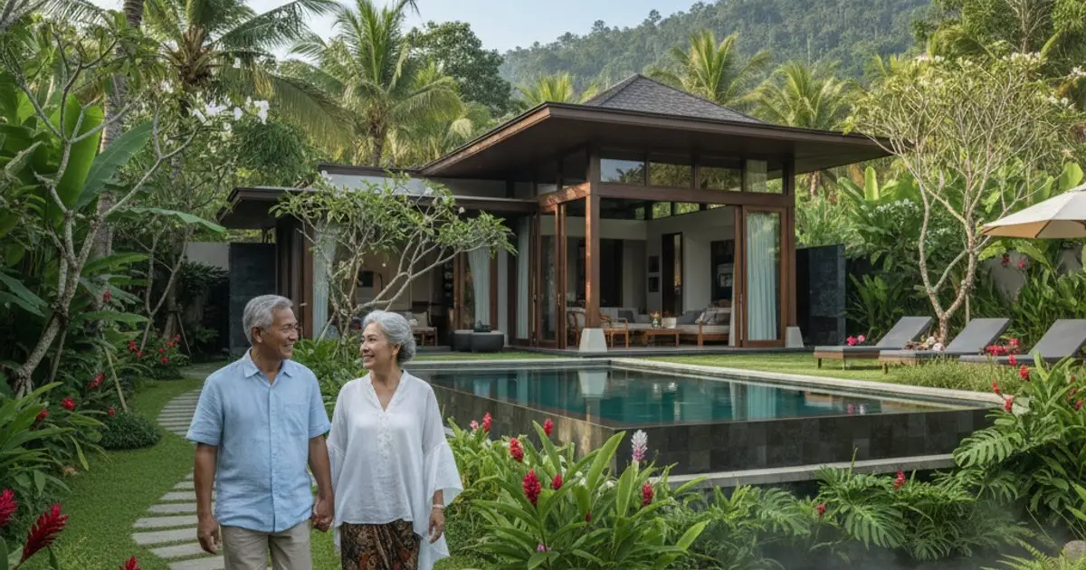 Elderly couple enjoying retirement in Malaysia, highlighting MM2H lifestyle benefits
