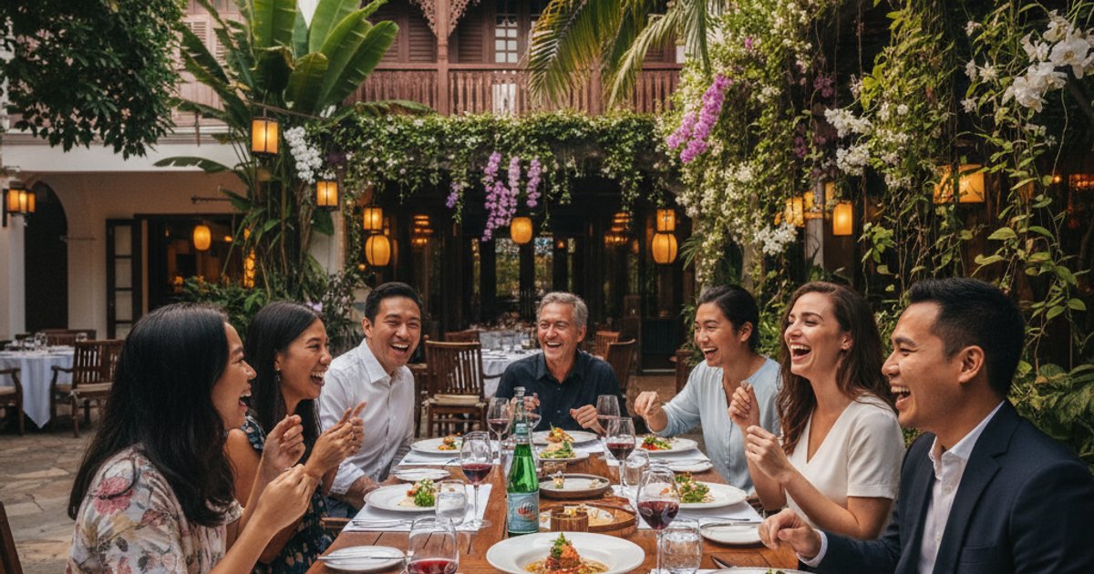 MM2H participants enjoying luxury dining and lifestyle in Penang, Malaysia