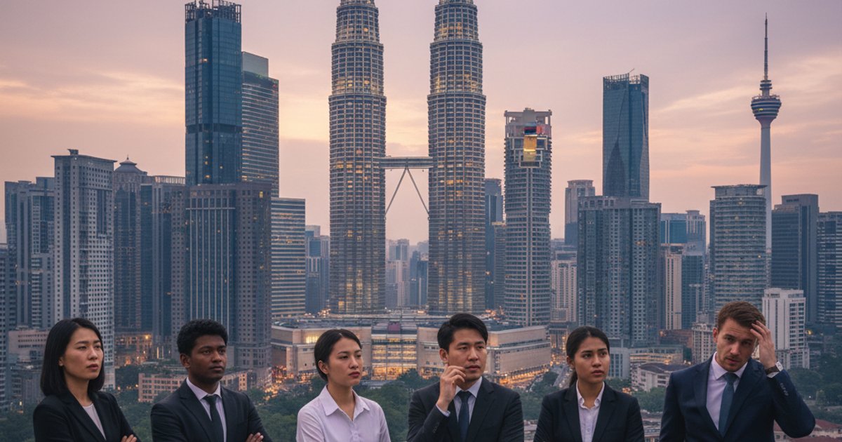 Kuala Lumpur skyline at dusk, reflecting MM2H program challenges
