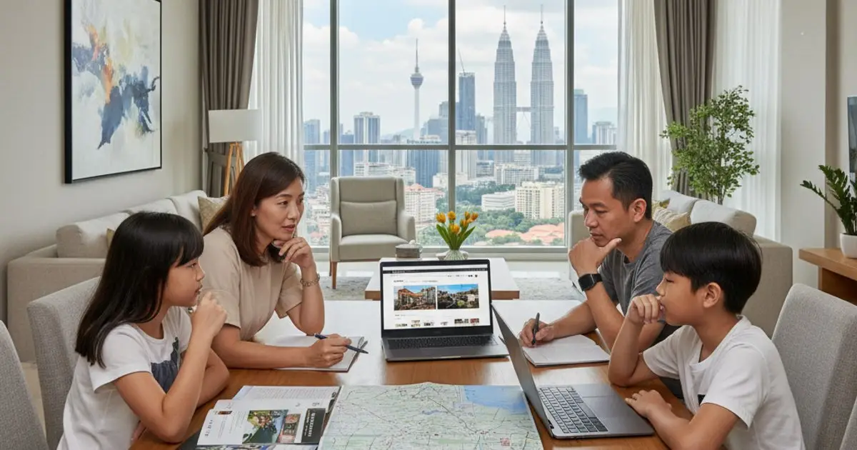 MM2H family discussing international school options in Malaysia